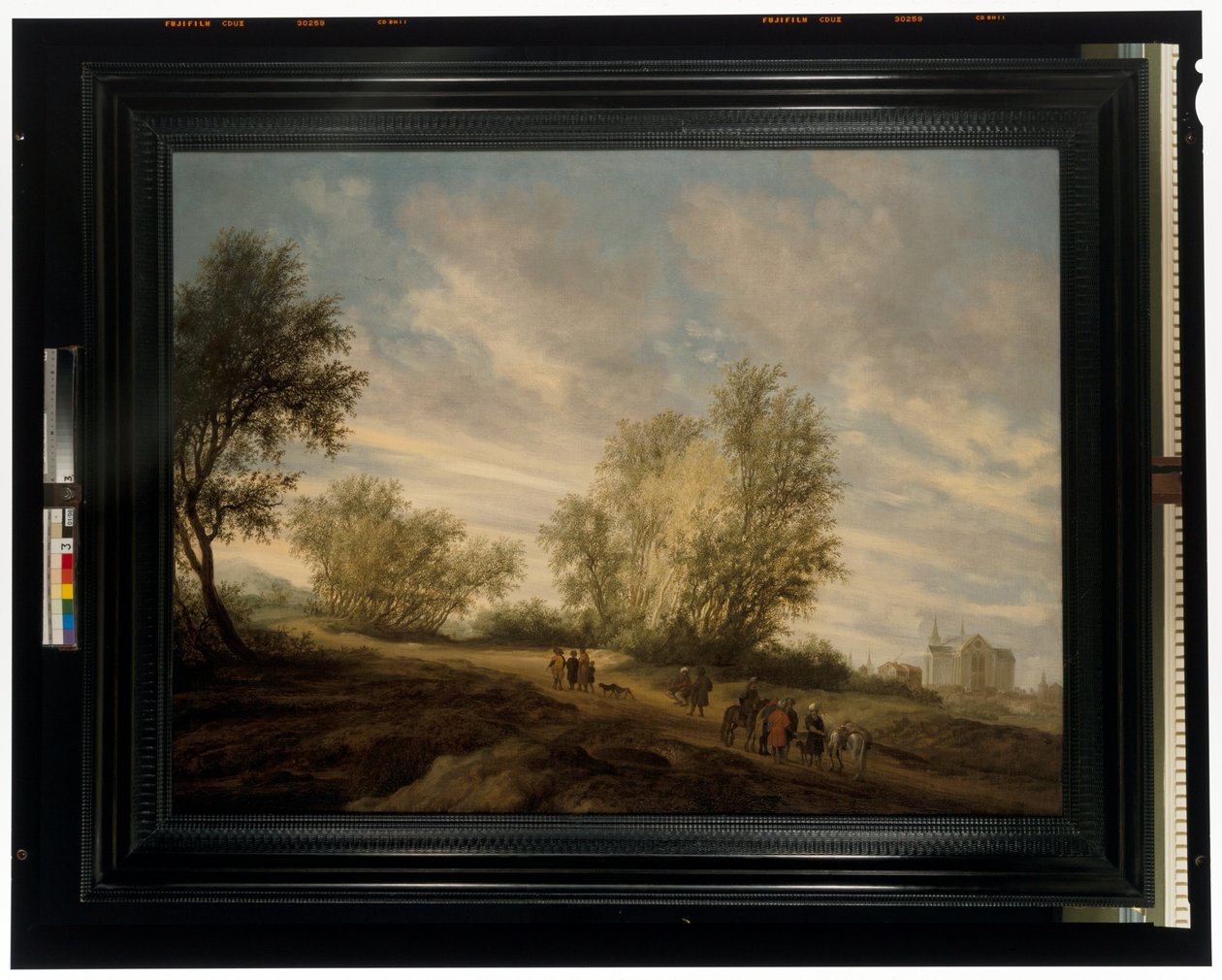 منظر طبيعي مشجرة وإنقاذ جوزيف من البئر بواسطة Salomon van Ruisdael أو Ruysdael