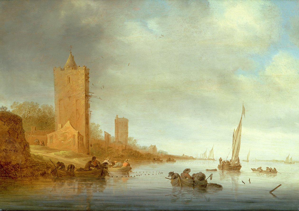 صورة غير معروفة بواسطة Salomon van Ruisdael أو Ruysdael