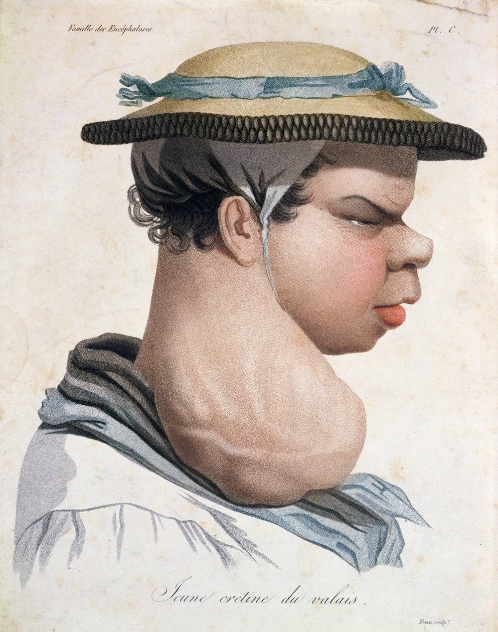 يونغ كريتين من فاليه ، رسم توضيحي من كتاب البارون جان لويس عليبرت (1768-1837) بواسطة سلفادور تريسكا