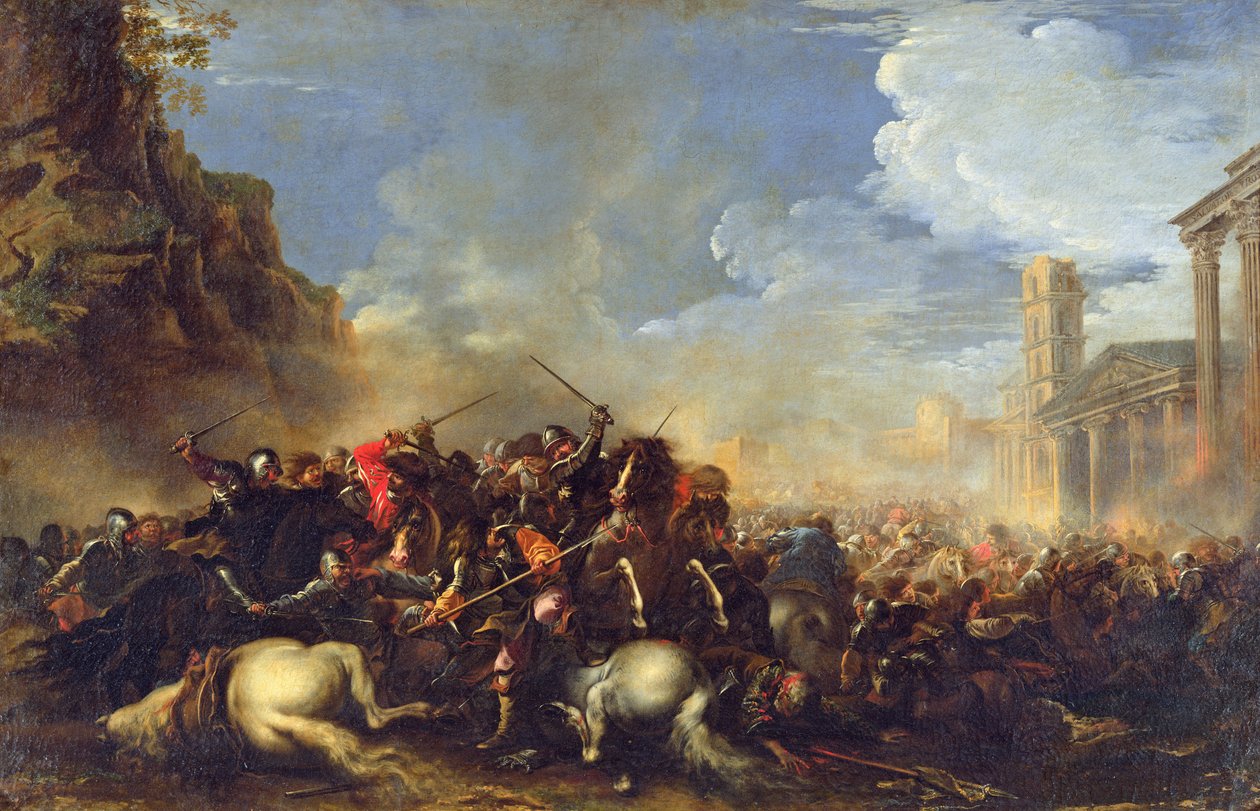 مشهد المعركة ، 1641-42 بواسطة سلفاتور روزا