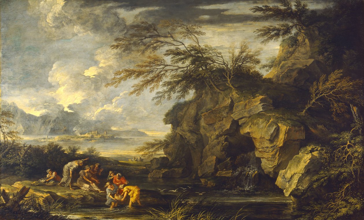 اكتشاف موسى ، 1660-65 بواسطة سلفاتور روزا