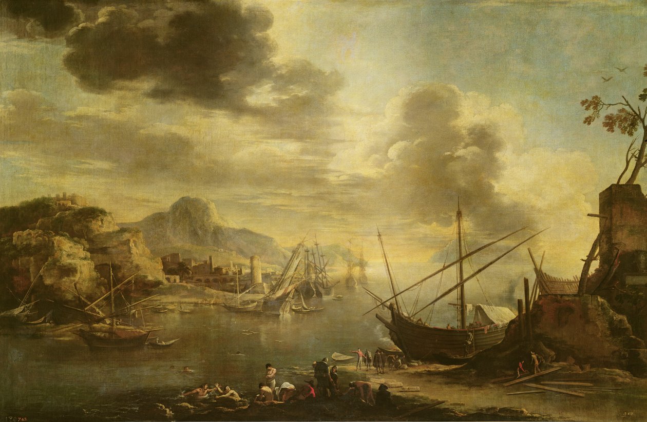 خليج ساليرنو ، 1640-45 بواسطة سلفاتور روزا