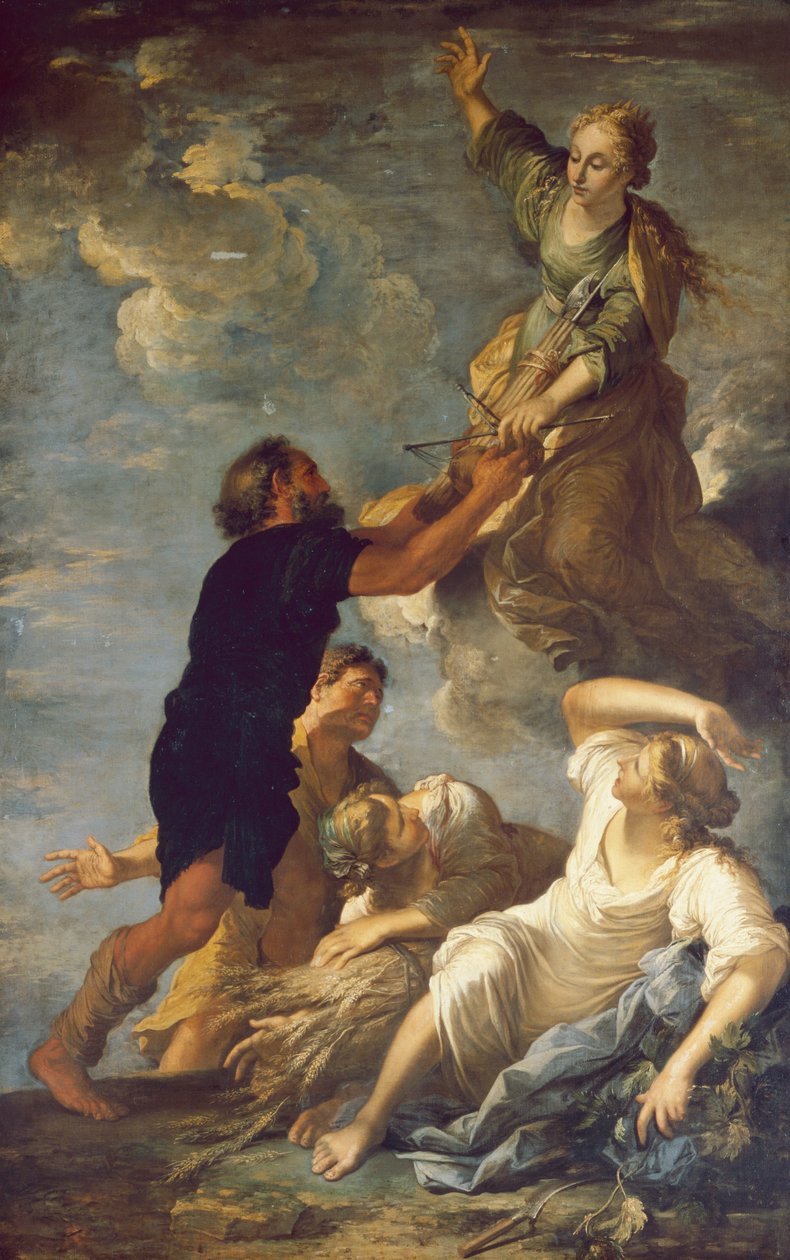 Astraea يترك الأرض ، حوالي 1665 (زيت على قماش) بواسطة سلفاتور روزا