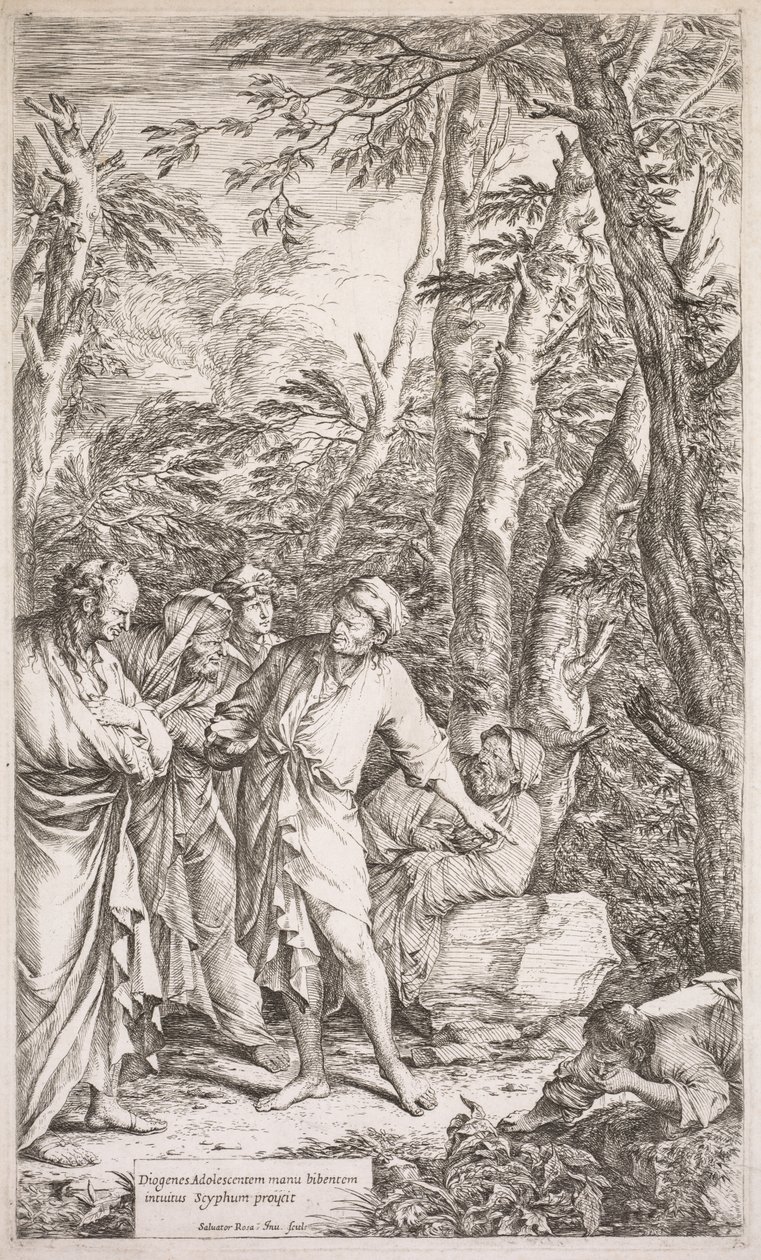 Diogenes وكأسه ، 1662. بواسطة سلفاتور روزا
