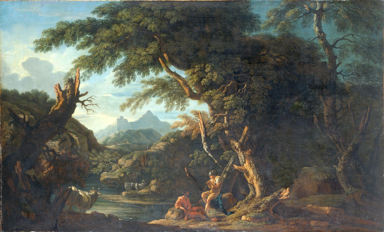 "عطارد والحطاب" ، ١٦٣٥-١٦٧٣ بواسطة سلفاتور روزا