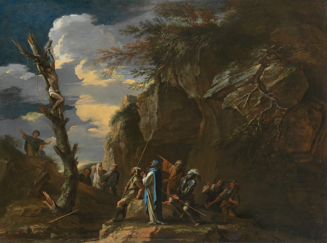 صلب متعدد الكرات ، ج. 1664. بواسطة سلفاتور روزا