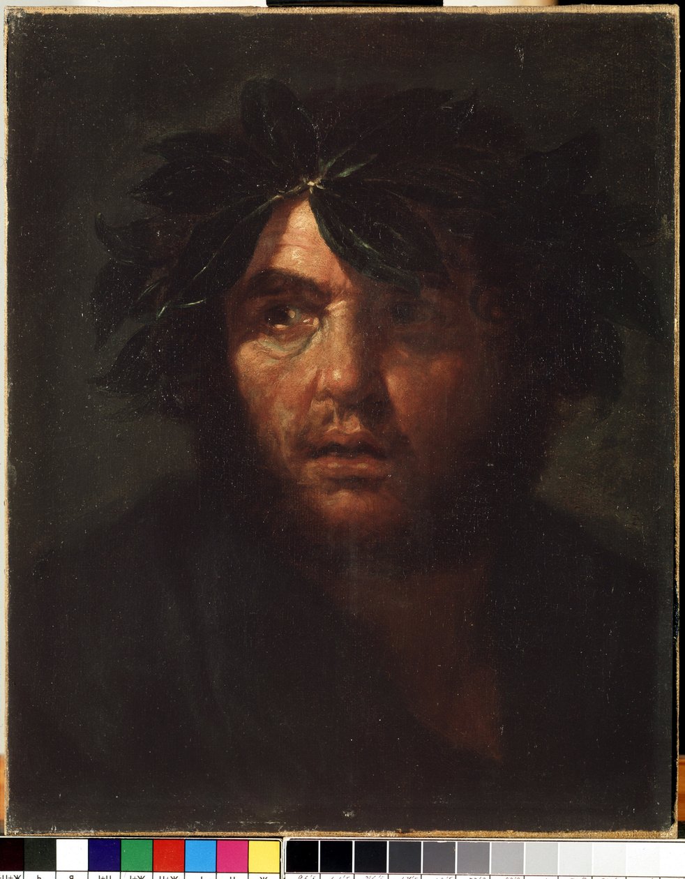"" صورة لرجل مع إكليل من الغار "" لوحة لسلفاتور (سالفاتور) روزا (1615-1673) متحف ستيت إم سيورليونيس للفنون ، كاوناس بواسطة سلفاتور روزا