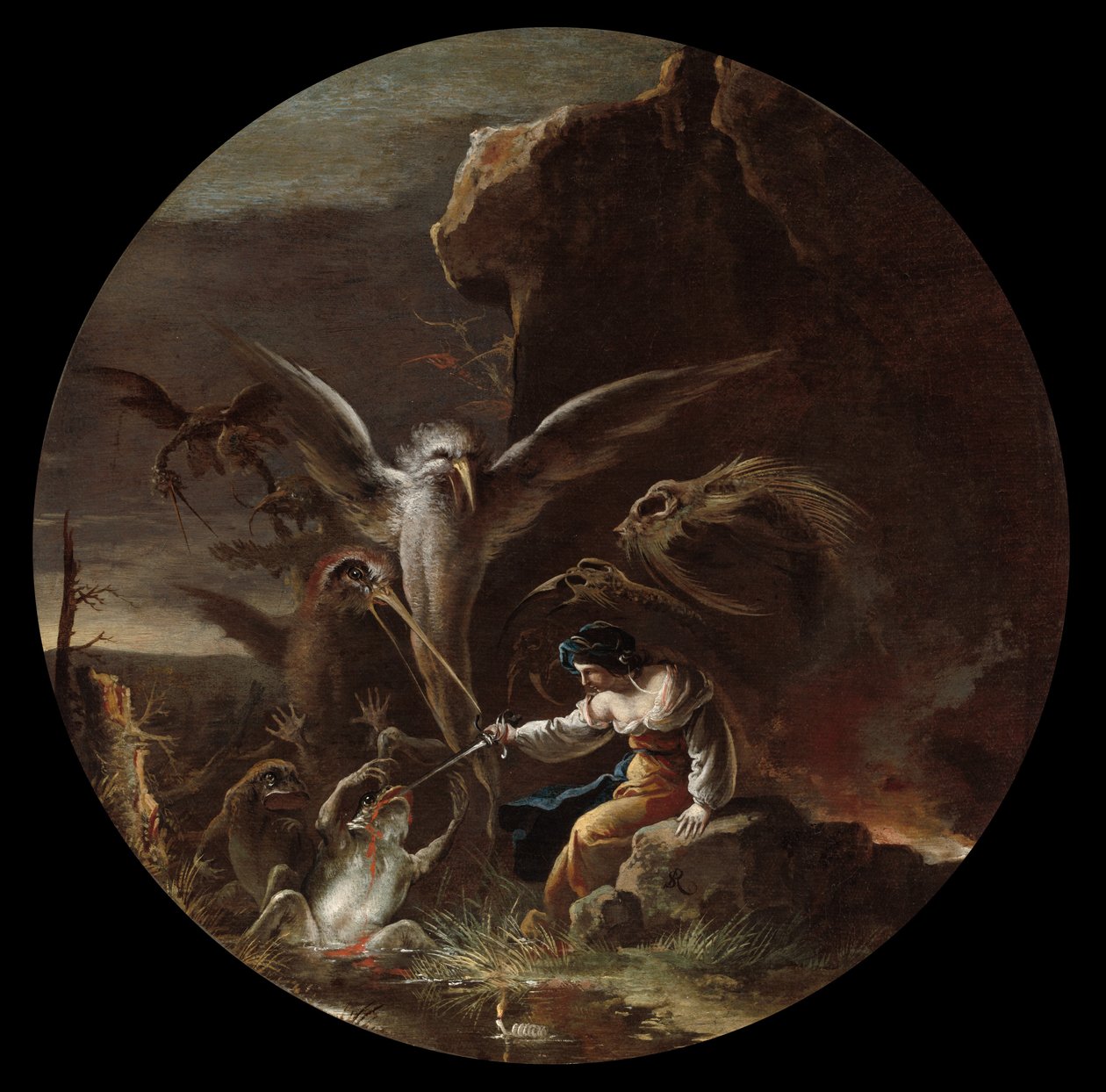 Scenes of Witchcraft: Morning, c.1645-49 (oil on canvas) بواسطة سلفاتور روزا