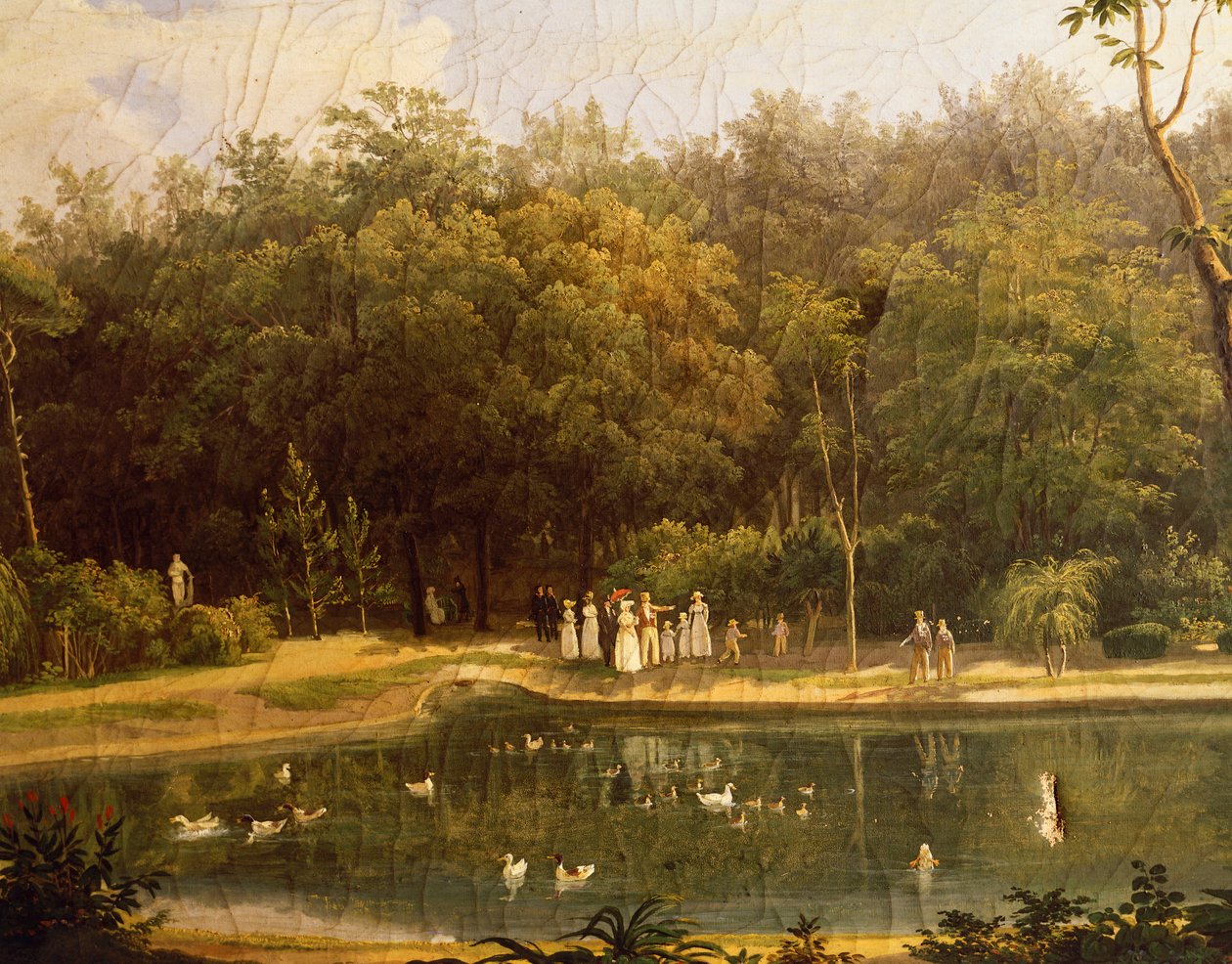 بركة السمك في Real Bosco (Royal Wood) of Portici ، بواسطة Salvatore Fergola (1799-1877) بواسطة سالفاتور فيرغولا