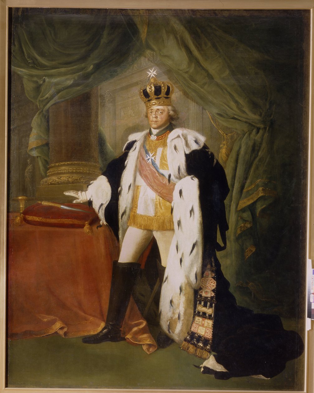صورة لإمبراطور روسيا بول الأول (1754-1801) ، مرتديًا زي فارس من فرسان مالطا. (صورة للإمبراطور بولس الأول لروسيا ، في لباس فارس النظام المالطي). لوحة لسلفاتور تونسي (1756-1844) ، زيت على قماش بواسطة سالفاتور تونسي