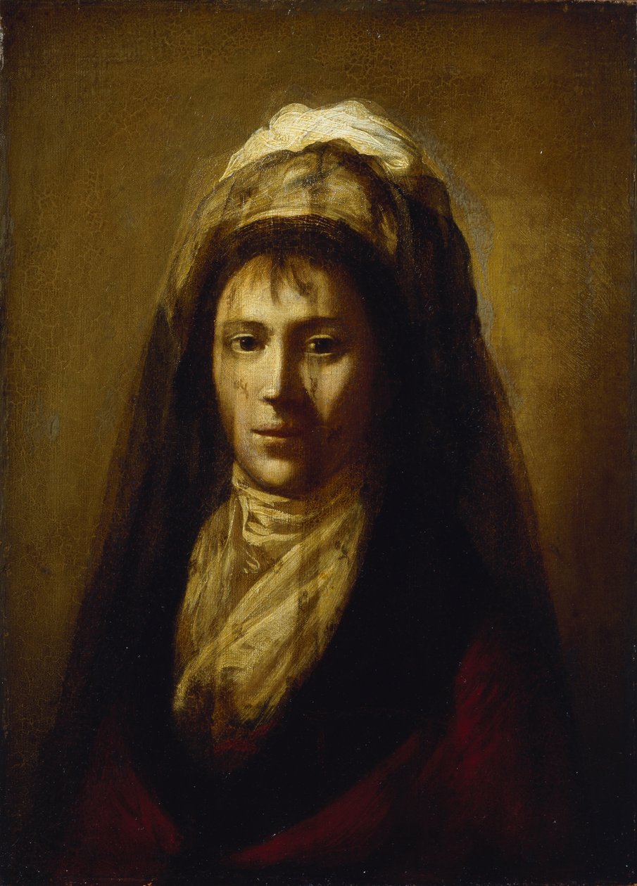 صورة للكونتيسة يكاترينا بتروفنا روستوبشينا 1776-1859 مرتدية الحجاب بواسطة سالفاتور تونسي