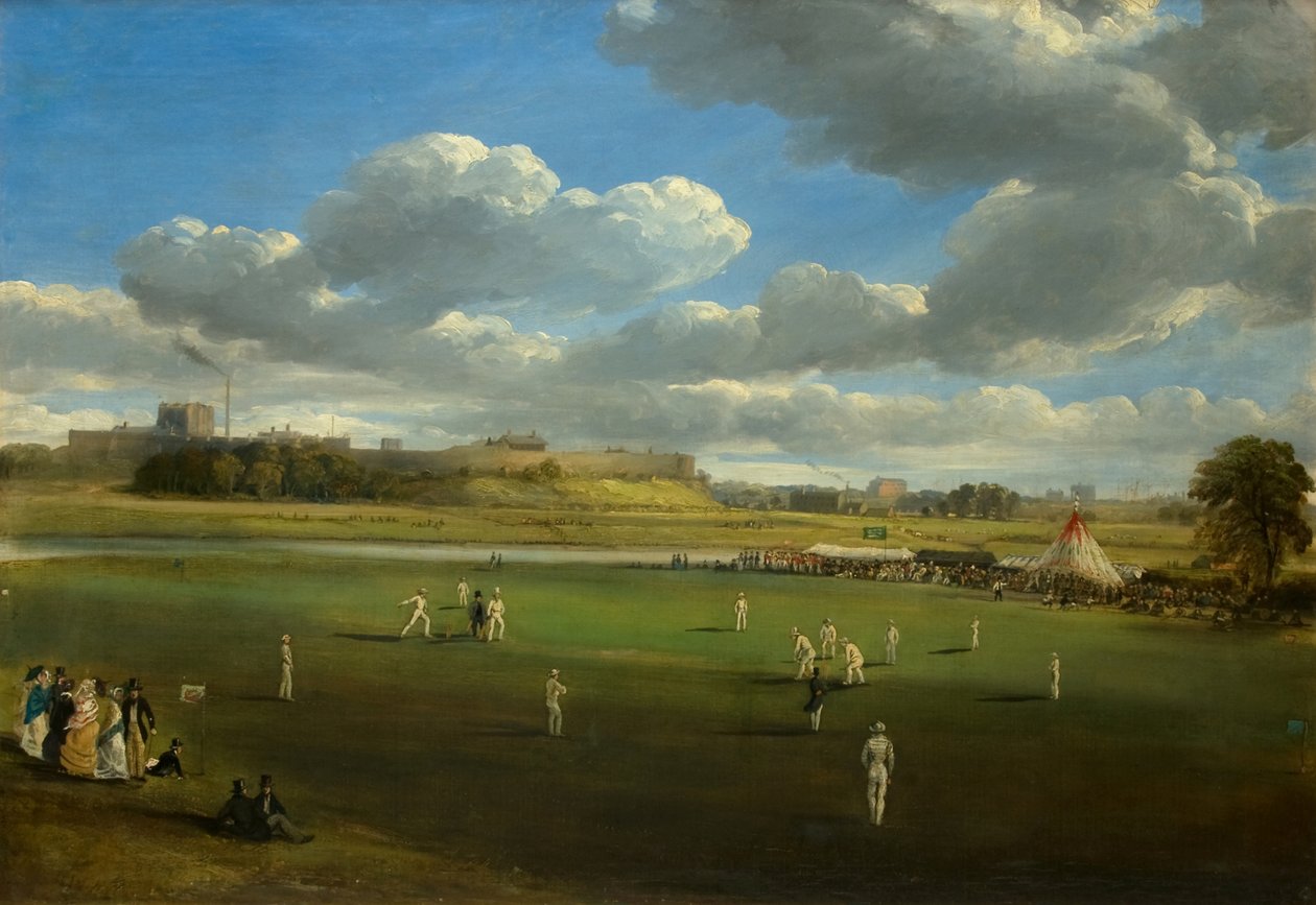 مباراة الكريكيت في Edenside ، كارلايل ، c.1844 بواسطة صموئيل بوغ