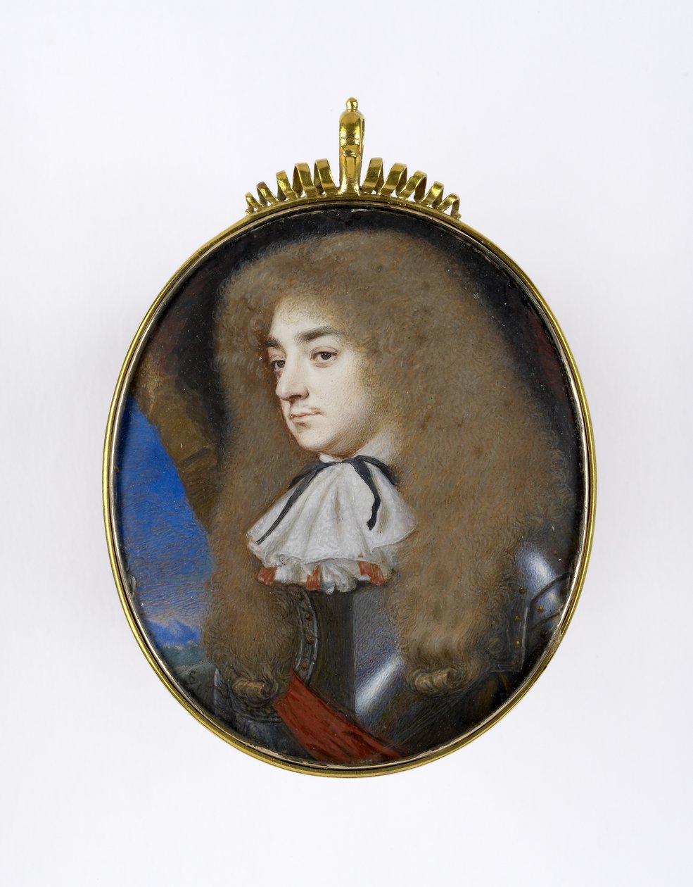 صورة مصغرة لرجل في الدرع ، c.1660 (مرحاض على الرق على البطاقة) بواسطة صموئيل كوبر