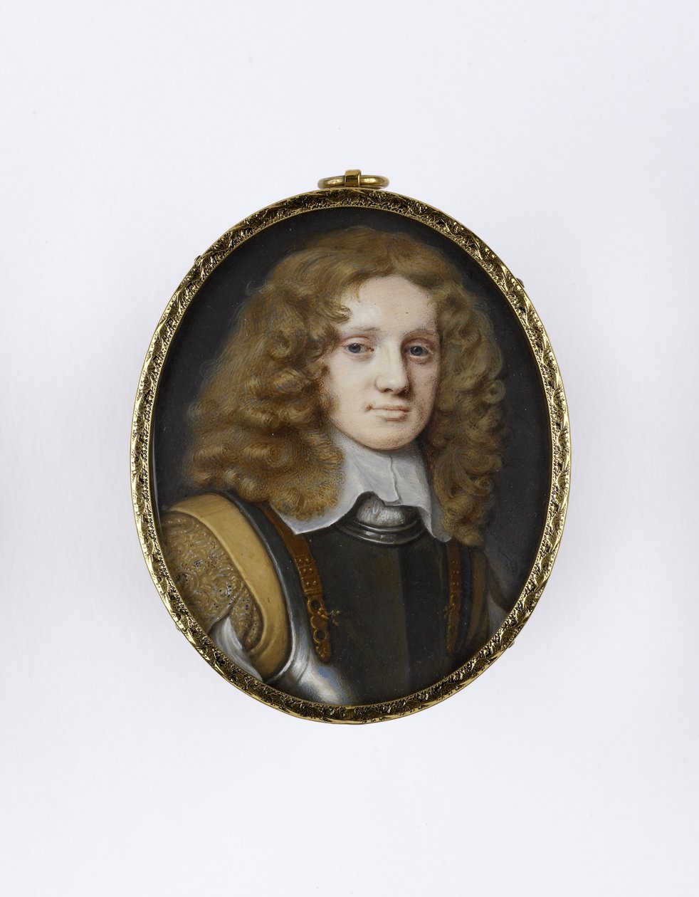 صورة مصغرة لرجل في الدرع ، c.1660 (مرحاض على الرق على البطاقة) بواسطة صموئيل كوبر