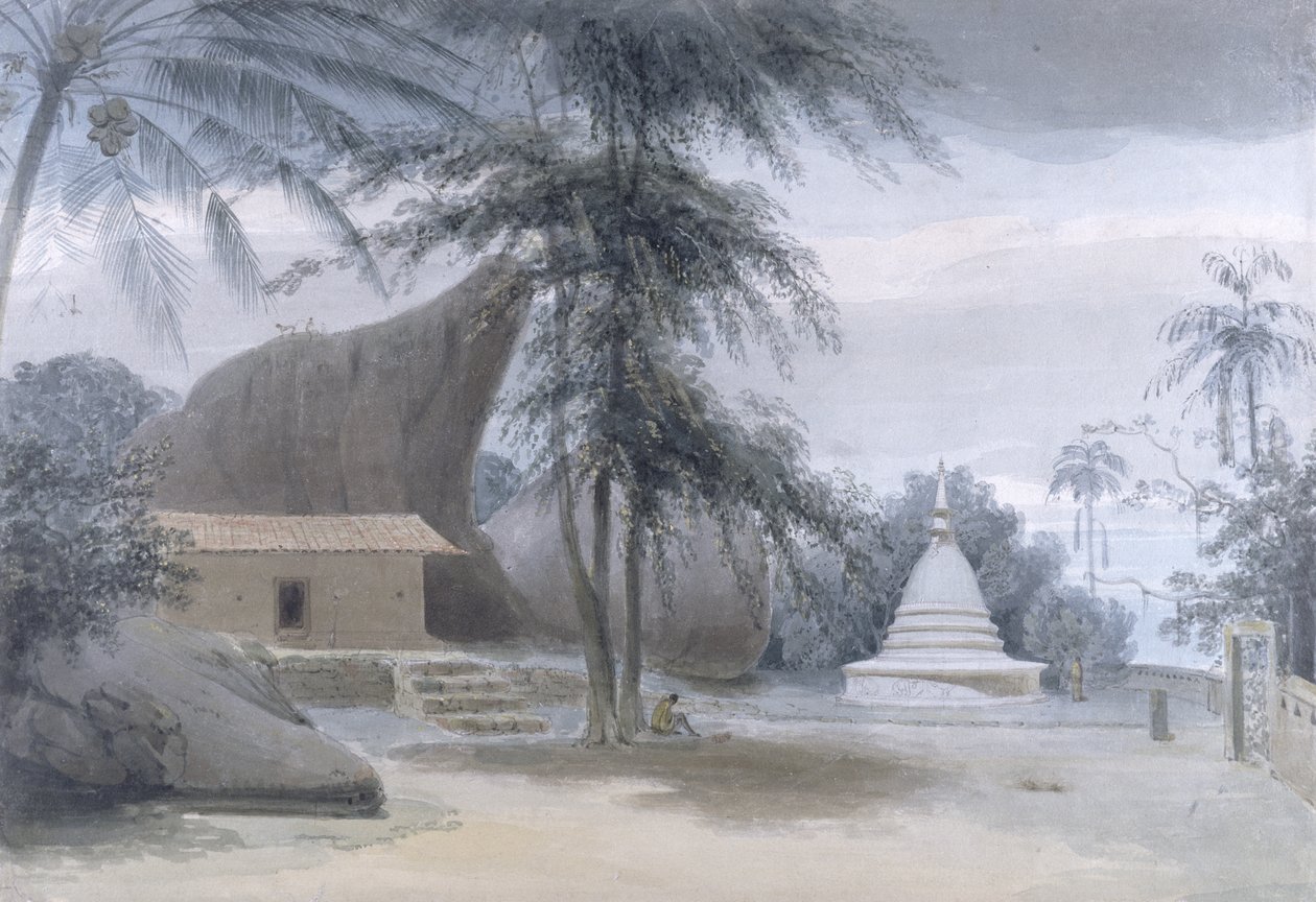 مشهد بين جالي وماتورا ، على بعد ستة أميال من جالي ، c.1801 (مرحاض لون الجسم فوق الجرافيت على الورق) بواسطة صموئيل دانييل