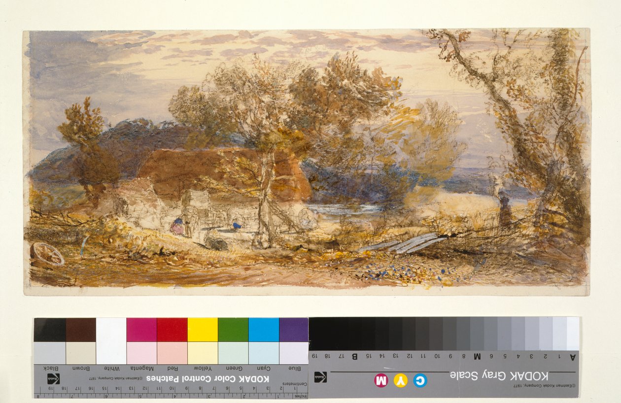 مزرعة في كينت ، c.1826-32 (الطباشير البني والأزرق والمرحاض) بواسطة صموئيل بالمر