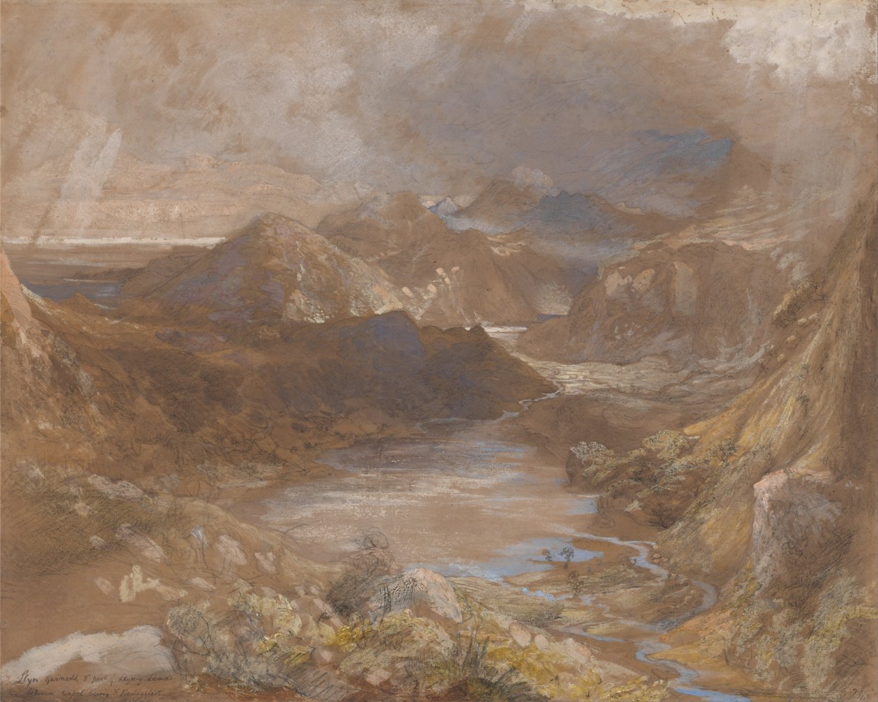 Llwyngwynedd وجزء من Llyn-y-ddina بين Capel Curig و Beddegelert ، شمال ويلز بواسطة صموئيل بالمر