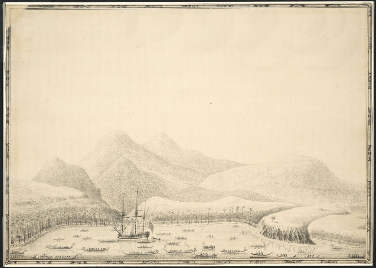Otaheite (ie Tahiti) أو جزيرة الملك جورج بقلم صامويل واليس (1728-1795) بواسطة صموئيل واليس