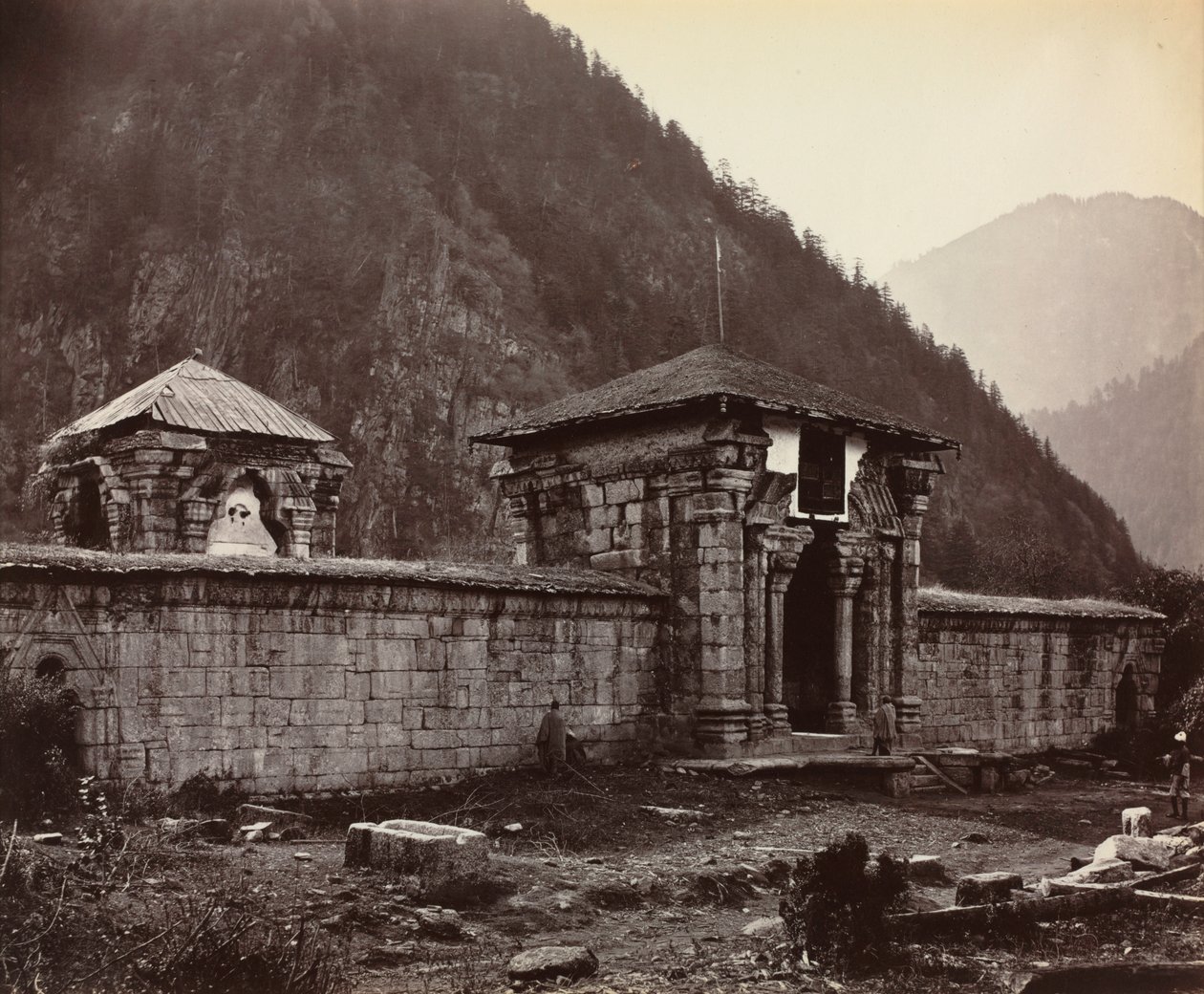 المعبد في Naveshera ، كشمير ، الهند ، 1864. بواسطة صموئيل بورن