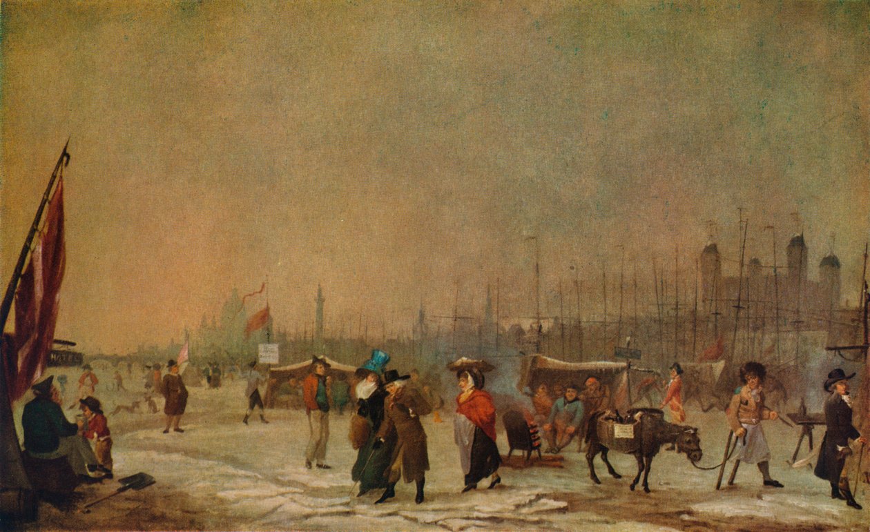 فروست على نهر التايمز ، 1788-1789 ، 1930. بواسطة صموئيل كولينجس