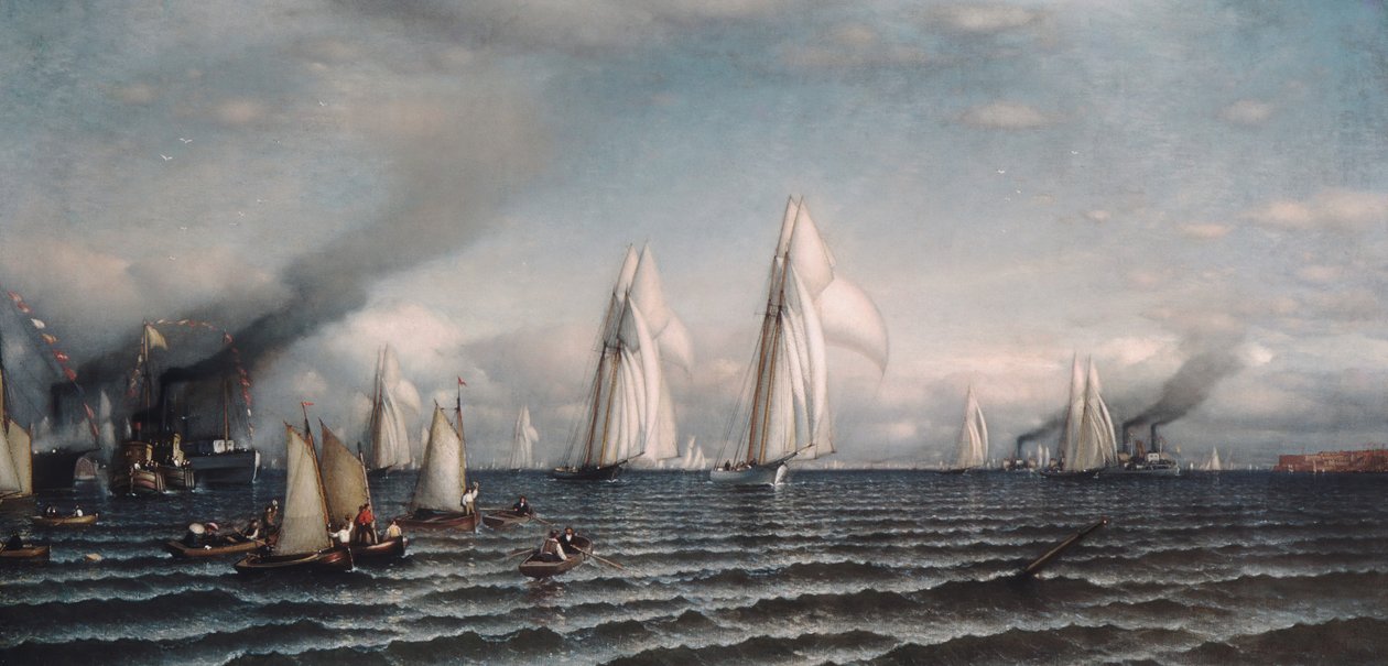 إنهاء السباق الدولي الأول لكأس الأمريكتين ، 8 أغسطس 1870 ، 1870. بواسطة صموئيل كولمان