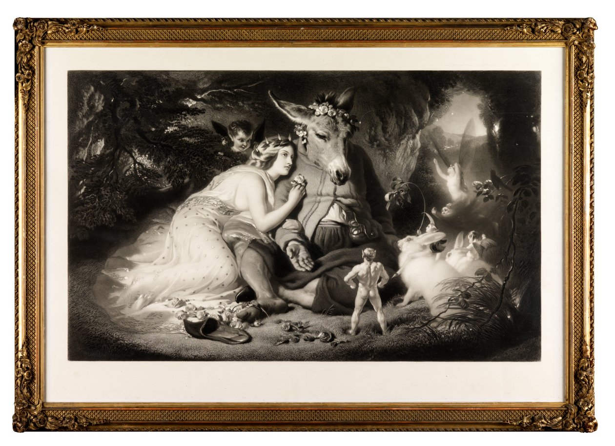 حلم ليلة منتصف الصيف (mezzotint) بواسطة صموئيل كوزينز