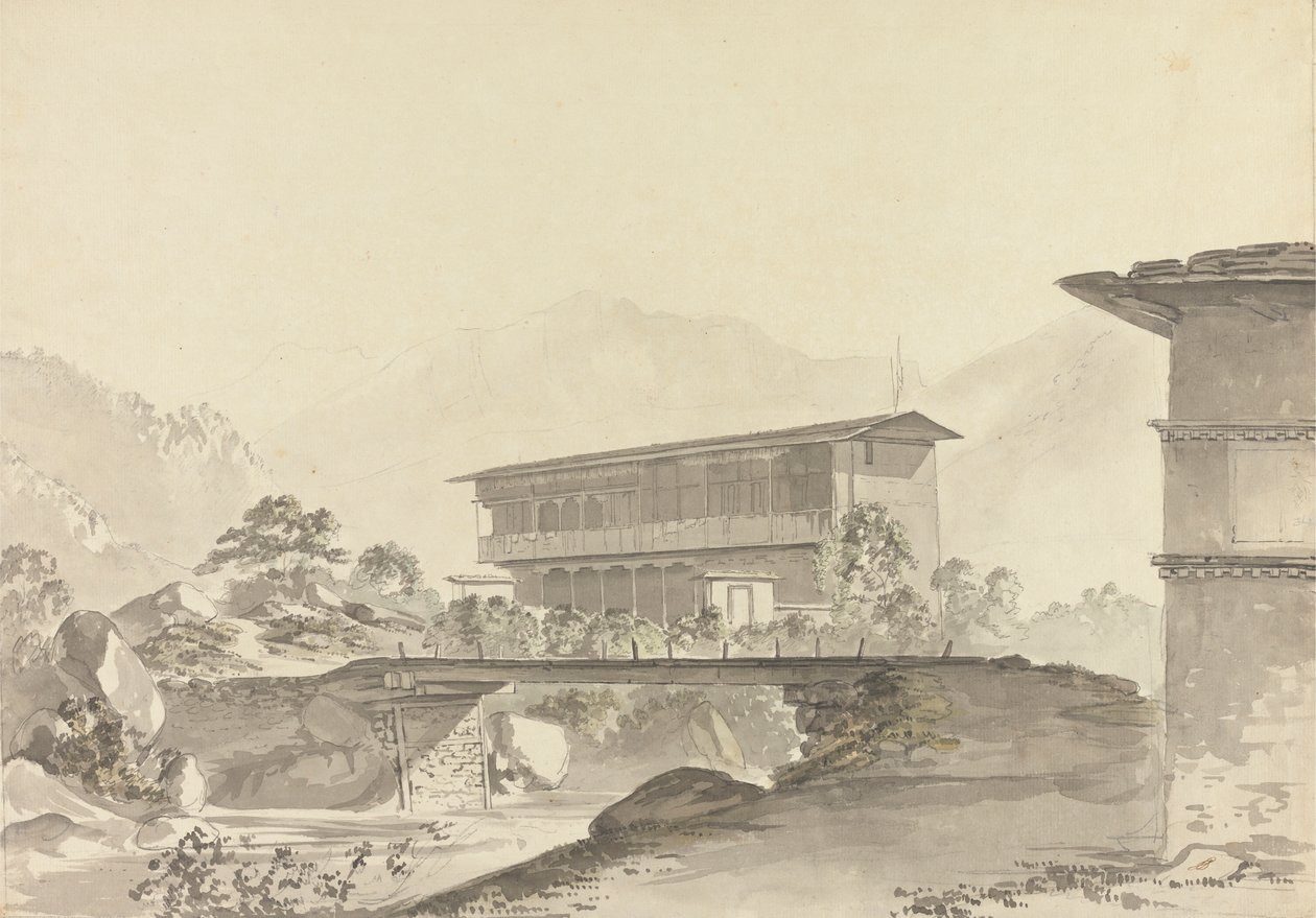 بالقرب من Tassisudon [Tashicho Dzong] بواسطة صموئيل ديفيس