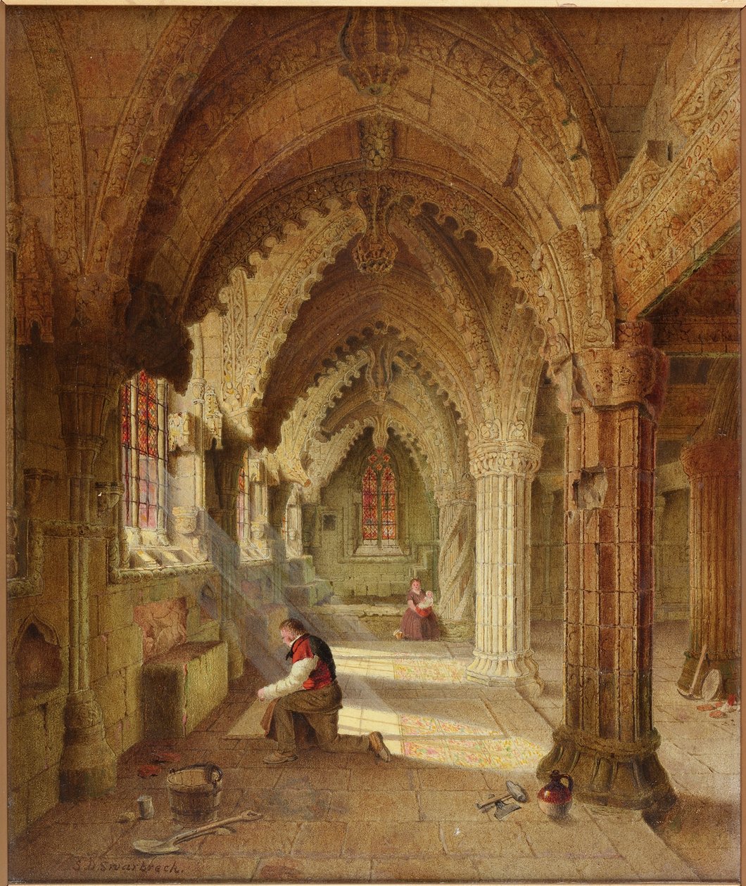 كنيسة روسلين ، c.1852 بواسطة صموئيل دوكينفيلد سواربريك