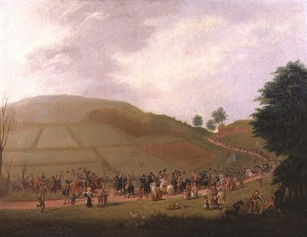 موكب انتخاب السير ويليام مايلز (1797-1878) (زيت على قماش) بواسطة صموئيل جريفيثز توفي