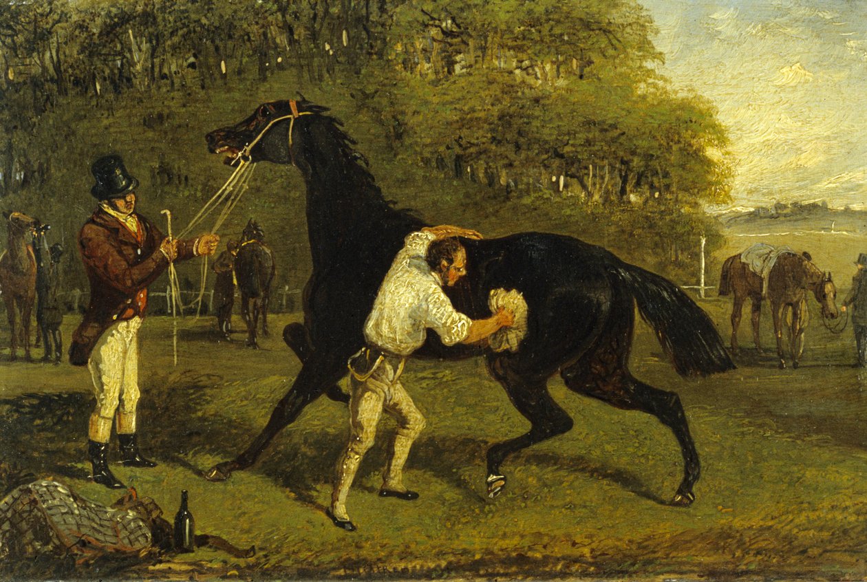Rubbing Down (oil on canvas) بواسطة صموئيل هنري ألكين