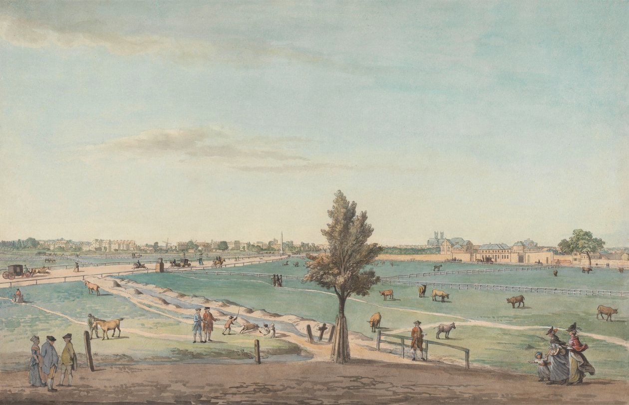 Kennington Common ، 1776 (مرحاض بالقلم والحبر ولون الجسم والجرافيت على الورق) بواسطة صموئيل هيرونيمد جريم