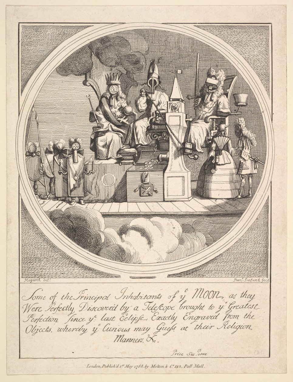 بعض السكان الرئيسيين للقمر ، كما تم اكتشافهم بشكل مثالي من قبل ... ، 1 مايو 1788. بواسطة صموئيل أيرلندا
