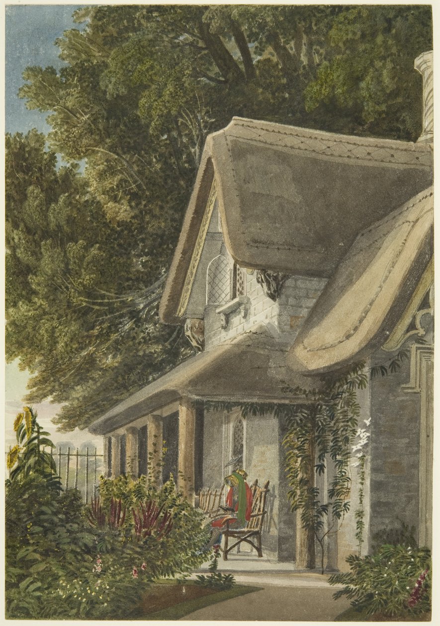 The Lodge, Broomwell House, Brislington, c.1824 (pencil & watercolor on paper) بواسطة صموئيل جاكسون