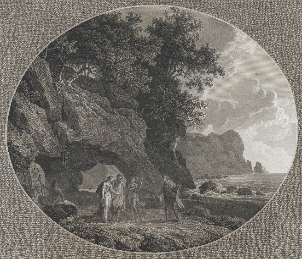 العاصفة ، الفصل الأول: فرديناند وميراندا ، 1788. بواسطة صموئيل ميديمان