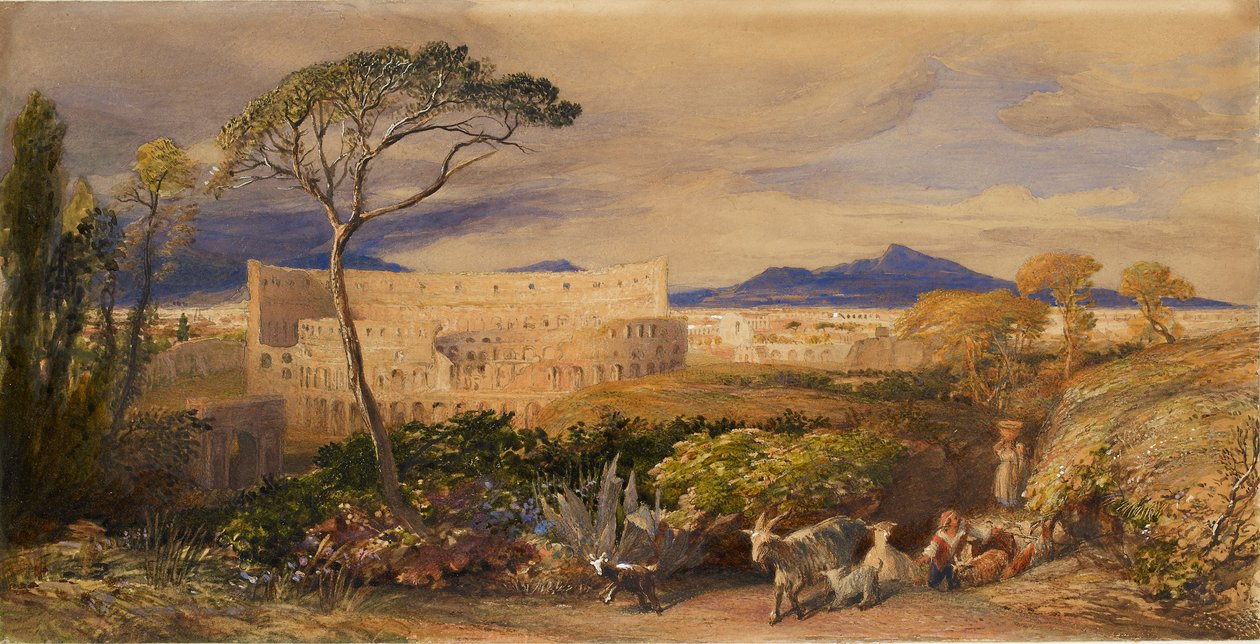 الكولوسيوم وجبل ألبان ، 1843 بواسطة صموئيل بالمر