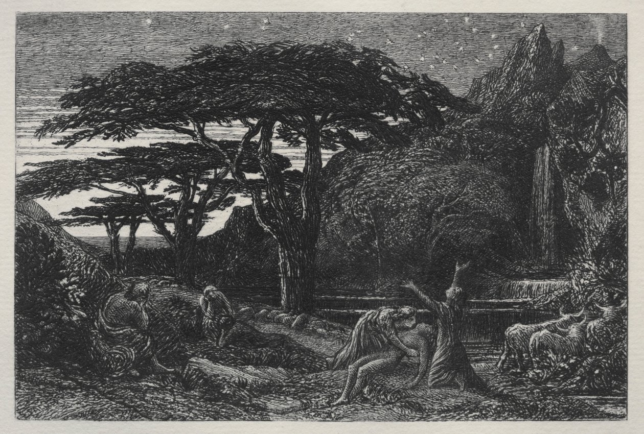 The Cypress Grove ، 1883. بواسطة صموئيل بالمر