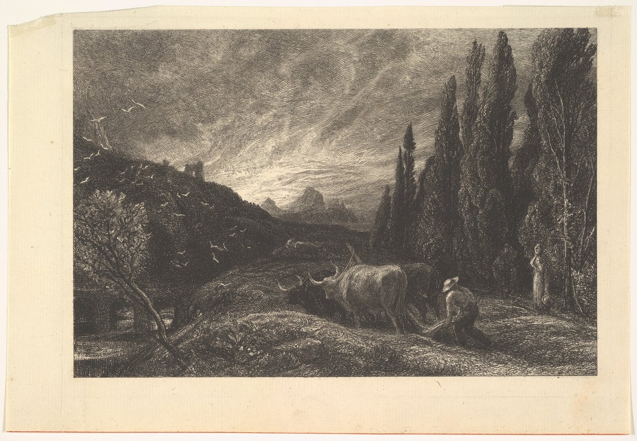 The Plowman المبكر ، 1861. بواسطة صموئيل بالمر