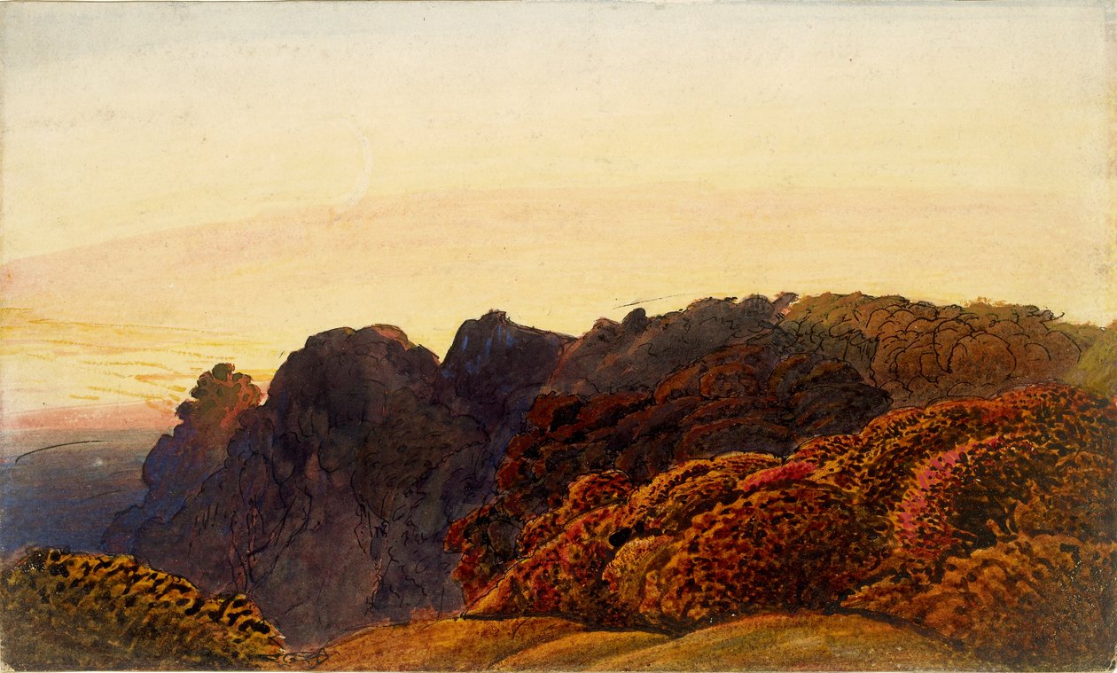 الشفق الأصفر ، c1830 بواسطة صموئيل بالمر