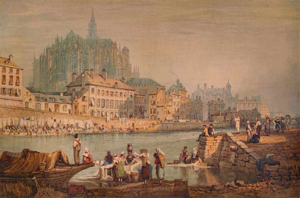 كاتدرائية المدينة على نهر ، c1825 بواسطة صموئيل بروت