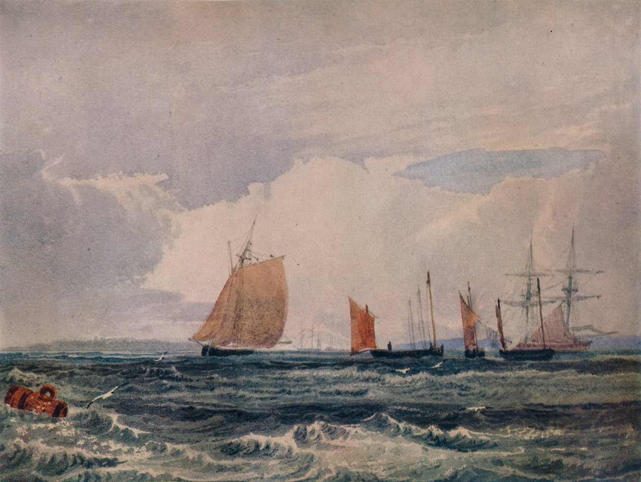 قبالة بليموث ، c1827 بواسطة صموئيل بروت