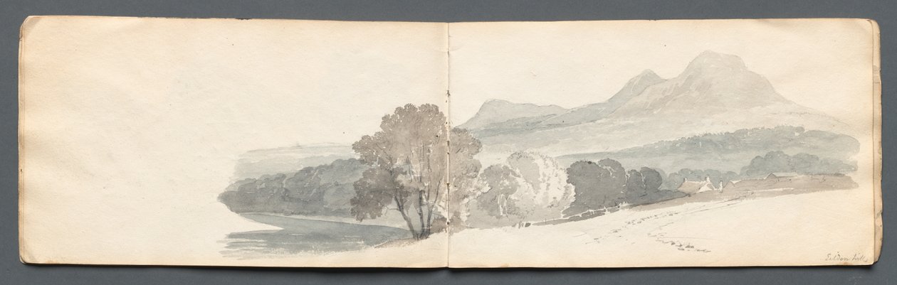 كراسة الرسم: Eildon Hills ، 1814. بواسطة صموئيل بروت