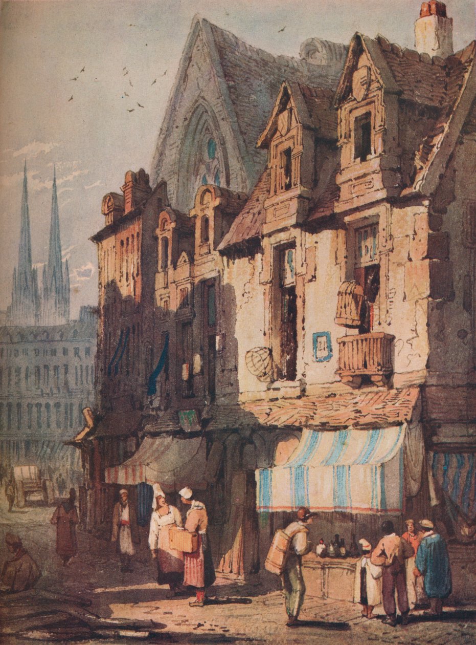 مشهد الشارع ، بايو ، نورماندي ، c1828 بواسطة صموئيل بروت