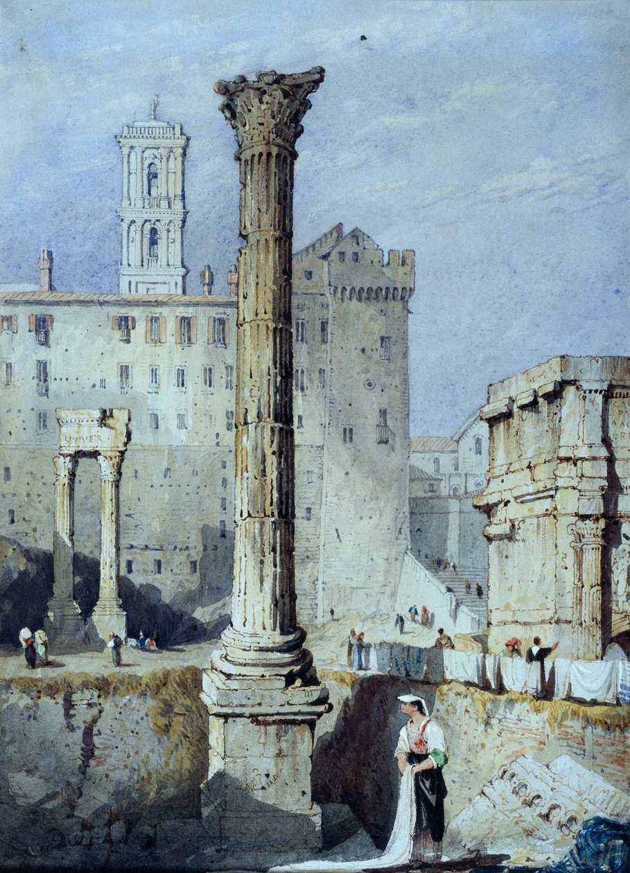 The Column of Phocas (watercolor on paper) بواسطة صموئيل بروت