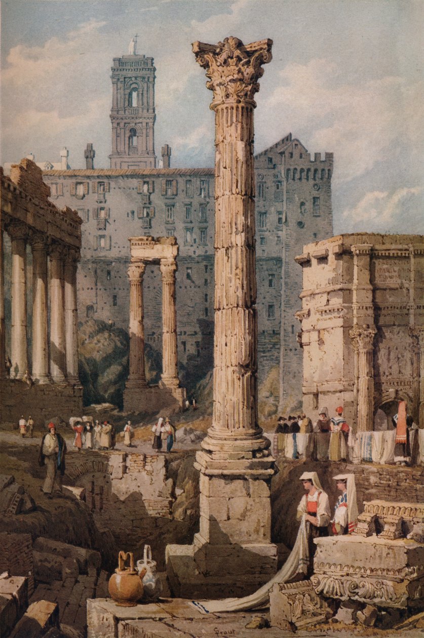 عرض في المنتدى ، روما ، c1823 بواسطة صموئيل بروت