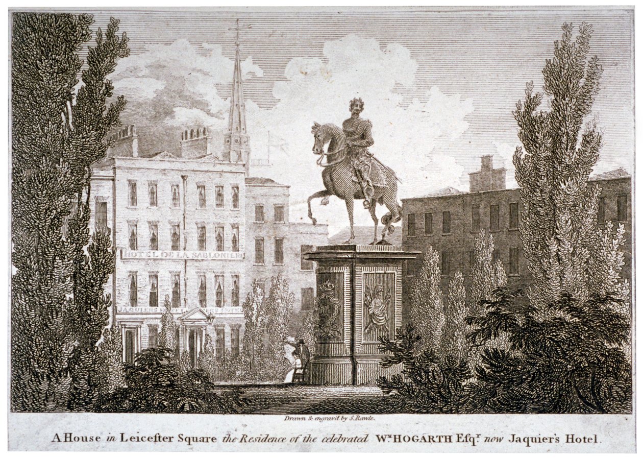 ساحة ليستر ، وستمنستر ، لندن ، c1805 بواسطة صموئيل رولي