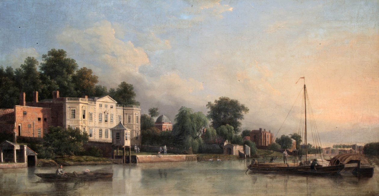 منظر لباباوات فيلا ، تويكنهام ، ميدلسكس ، c.1760 بواسطة صموئيل سكوت