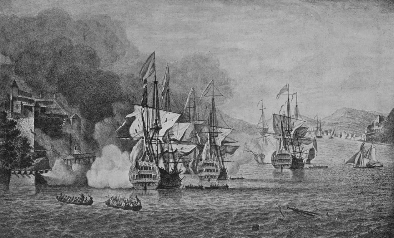 فيرنون في بورتوبيلو ، c1740 بواسطة صموئيل سكوت