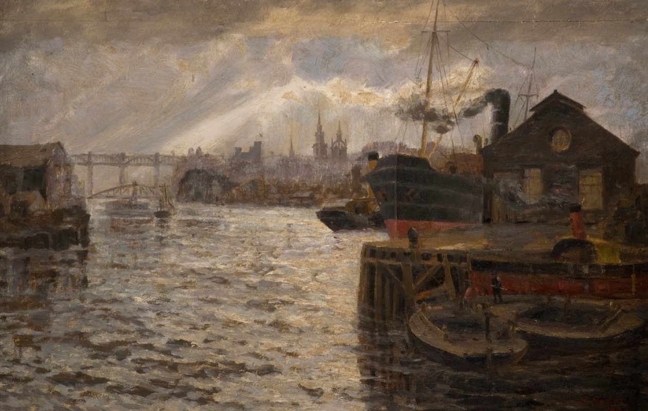 The Tyne with High Level Bridge ، 1920 بواسطة صموئيل سايكس