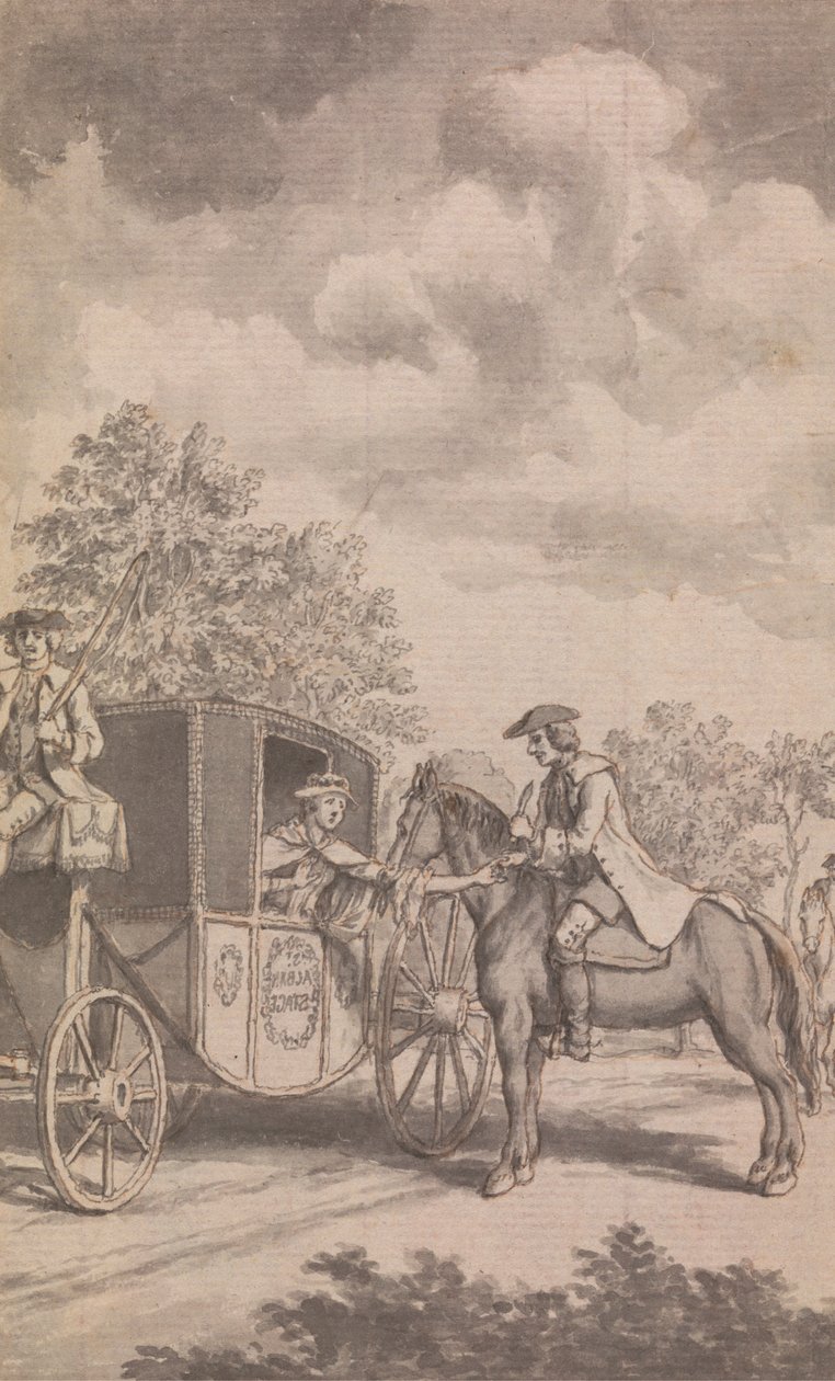 رسم توضيحي لتقويم Newgate: Raby يعثر على خاتم امرأة يصعب سحبه ، وقطع إصبعها ، بالقرب من Finchley بواسطة صموئيل ويل