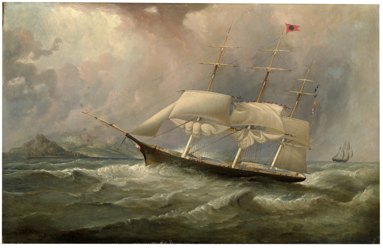 سفينة المقص Black Ball Line Ocean Chief تقلل من الإبحار في مسيرتها الأسترالية ، c.1853 بواسطة صموئيل والترز